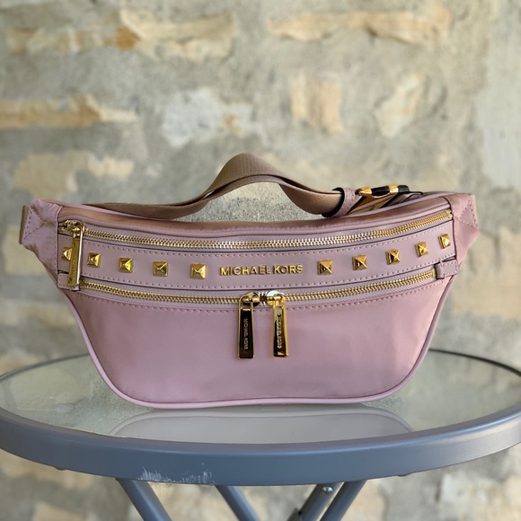 Michael Kors Handbags - NWT Michael Kors studded pink waistpack crossbody